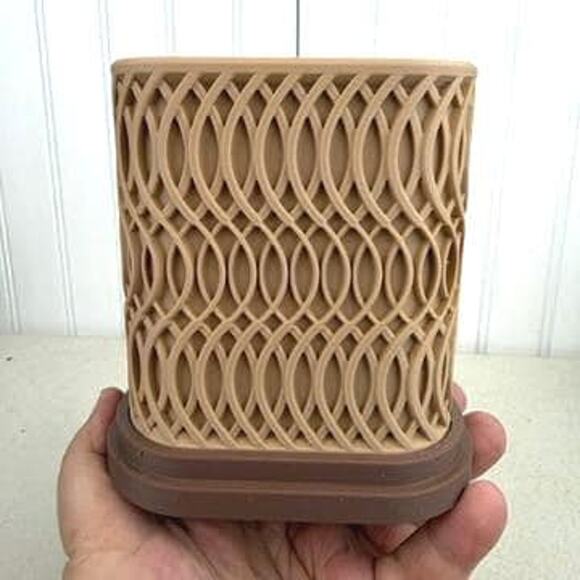 The Glowtide Planter, Indoor Flower Pot, Tabletop Planter. Woven Design - Picture 7 of 9